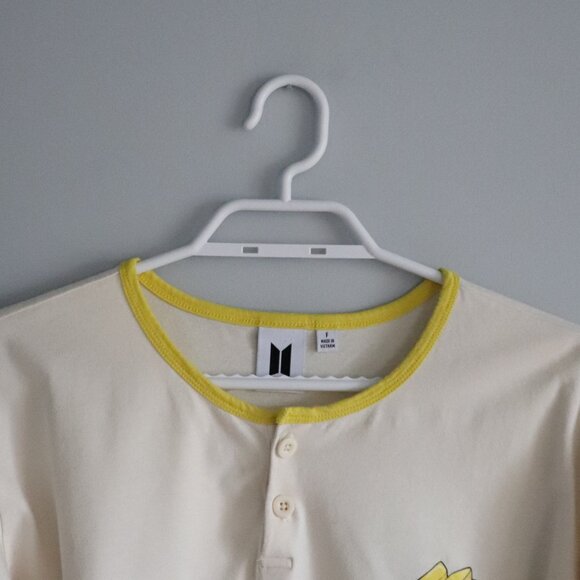 BTS Women White Small/Med Stretch Melting Butter Pyjama Long Sleeve Polo Top - Picture 4 of 12